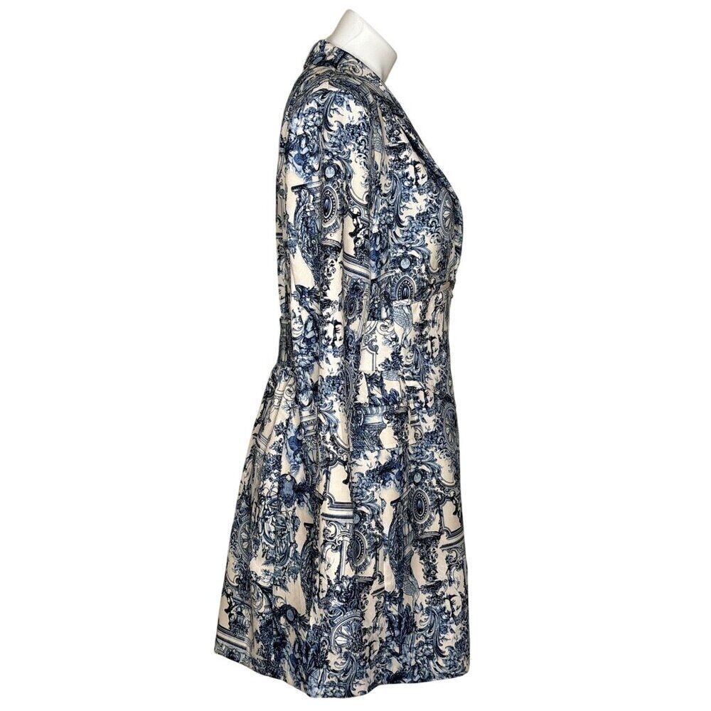 Pretty Little Thing Multi Renaissance Porcelain Pin Blazer Dress, Women's US 10 - Picture 5 of 11